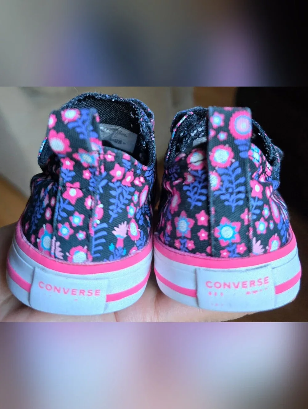 Sz 8 Toddler Girl's CONVERSE CTAS DITSY FLORAL Double straps